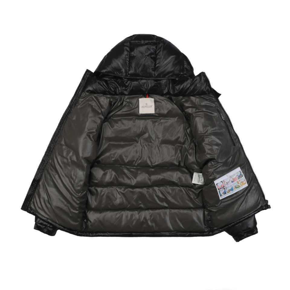 Moncler Maya Logo Patch Hooded Down Jacket Inside