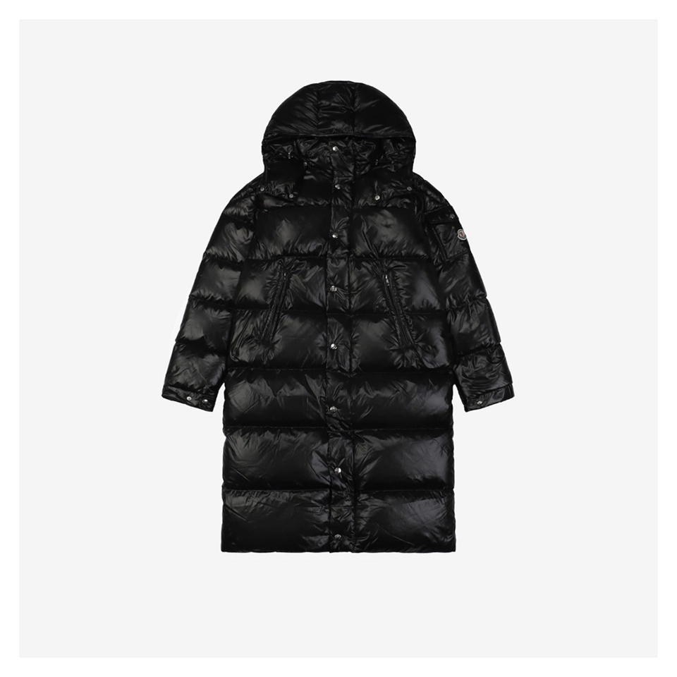 Moncler Maya Long Down Jacket in Black