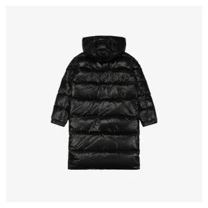 Moncler Maya Long Down Jacket in Black Back side