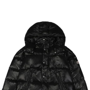 Moncler Maya Long Down Jacket in Black