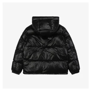 Moncler Pocket Badge Shiny Nylon Down Jacket Back side