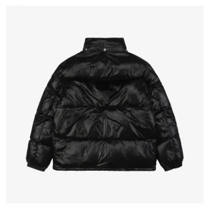 Moncler Pocket Badge Shiny Nylon Down Jacket