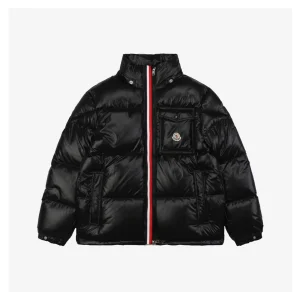 Moncler Pocket Badge Shiny Nylon Down Jacket
