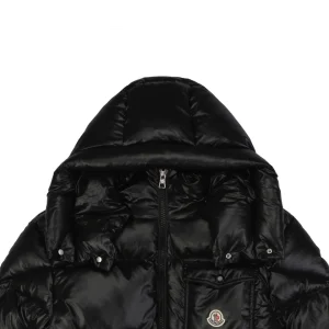 Moncler Pocket Badge Shiny Nylon Down Jacket