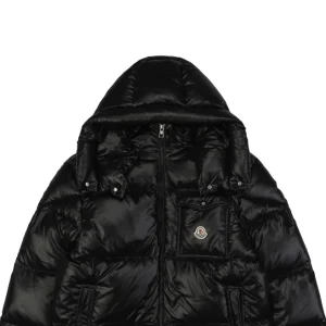 Moncler Pocket Badge Shiny Nylon Down Jacket