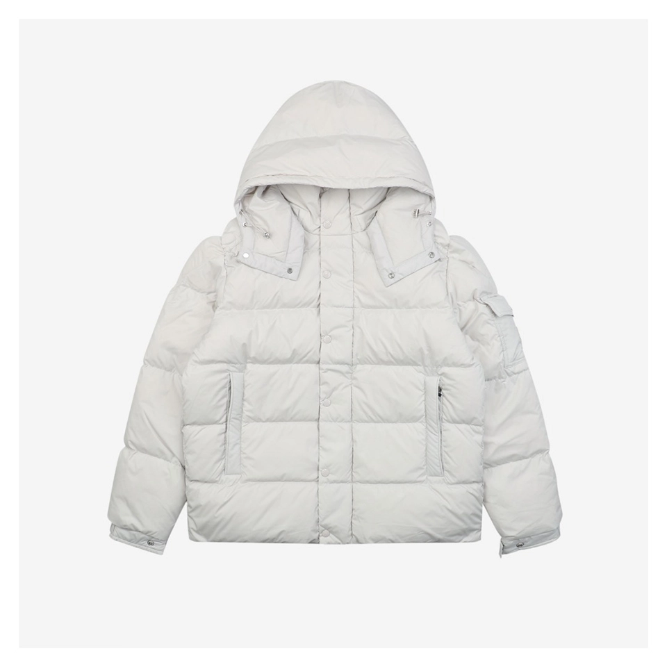 Mxxcler Maya Matte Hooded Down Jacket White Front side