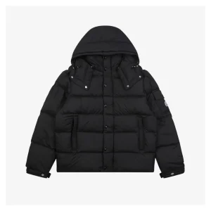 Mxxcler Maya Matte Hooded Down Jacket Black Front side