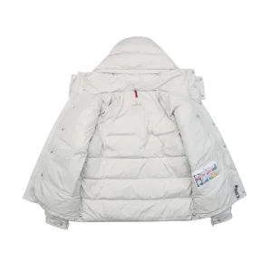 Mxxcler Maya Matte Hooded Down Jacket White Inside