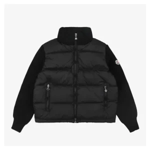 Mxxcler Patchwork Down Five-Panel Jacket Black