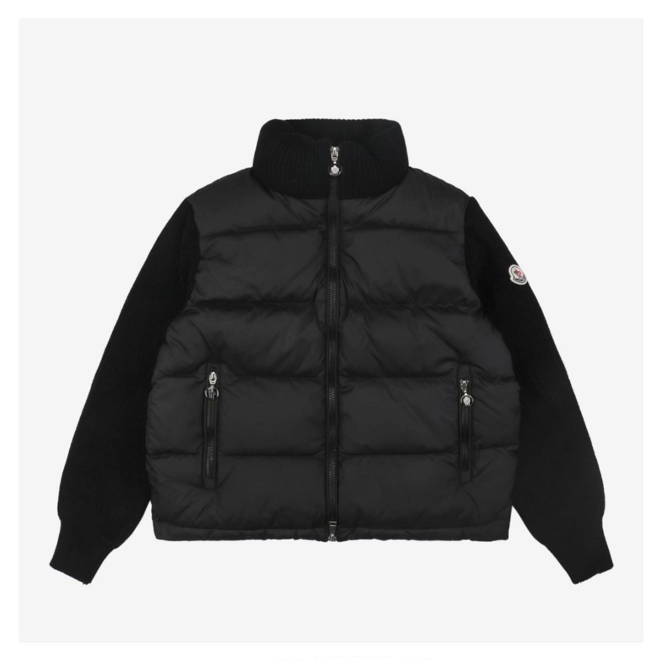 Mxxcler Patchwork Down Five-Panel Jacket Black