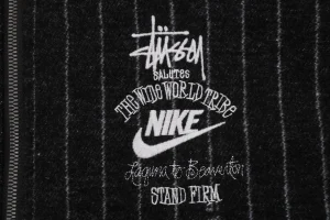 Nike x Stussy Graffiti Stripe Zip-Up Hoodie Logo print