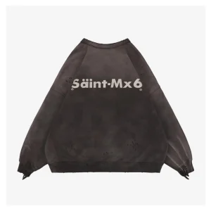 Saint Michael CHAOS Distressed Crewneck Sweatshirt