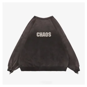 Saint Michael CHAOS Distressed Crewneck Sweatshirt