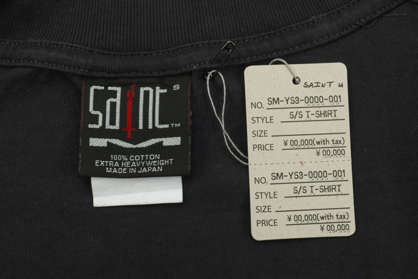 Saint Michael Origami Love Heart Print Shirt Logo tag