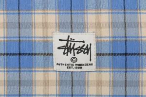 Stussy Blue Plaid Logo Patch Jacket9.jpeg