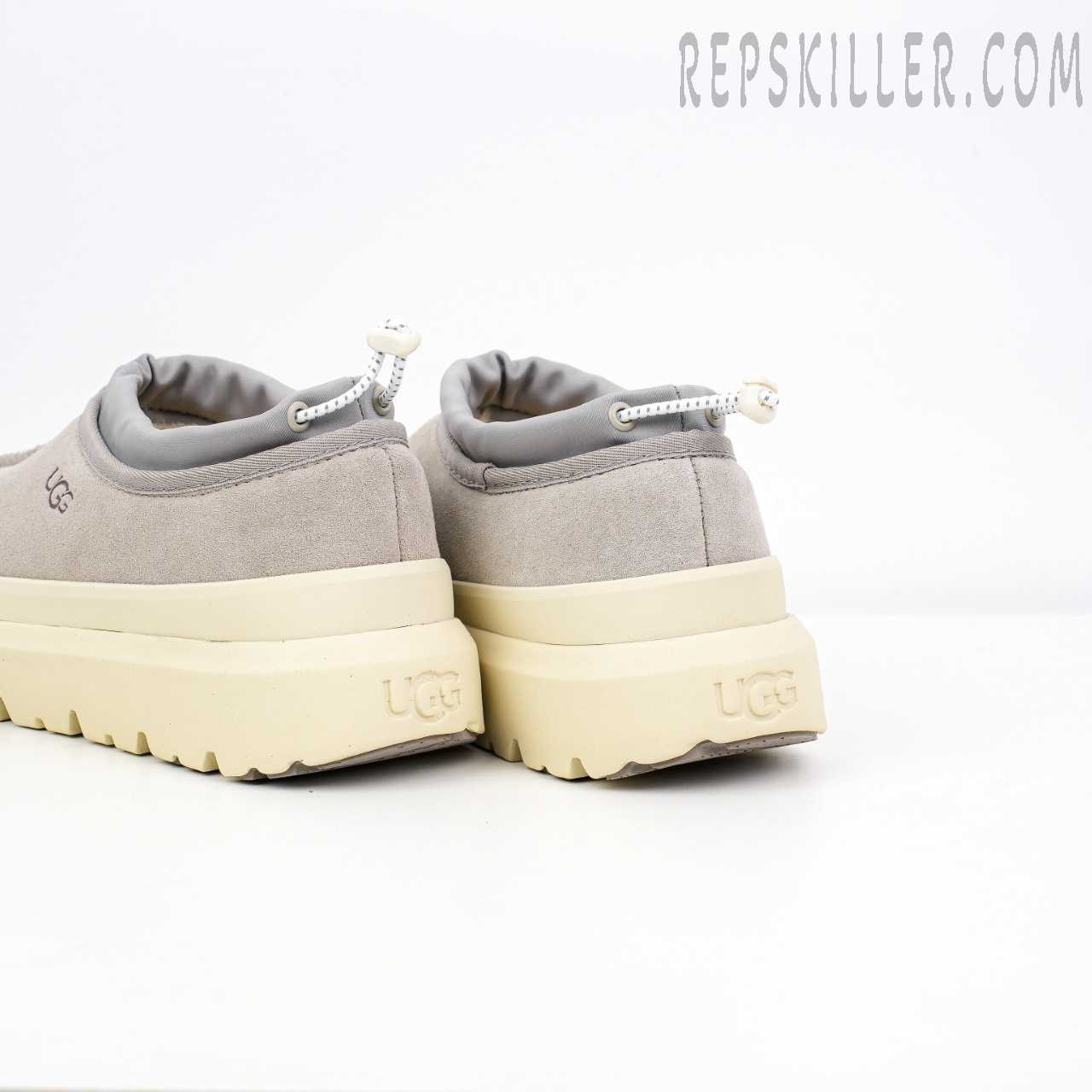 Tasman Weather Hybrid Slipper 'Grey White' Heels