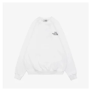The North Face Logo Box Graphic Crewneck Sweatshirt White Front side