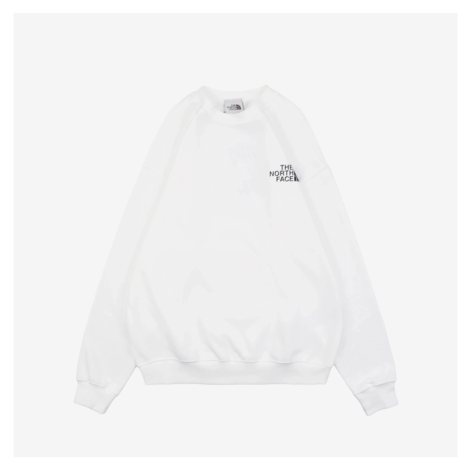 The North Face Logo Box Graphic Crewneck Sweatshirt White Front side