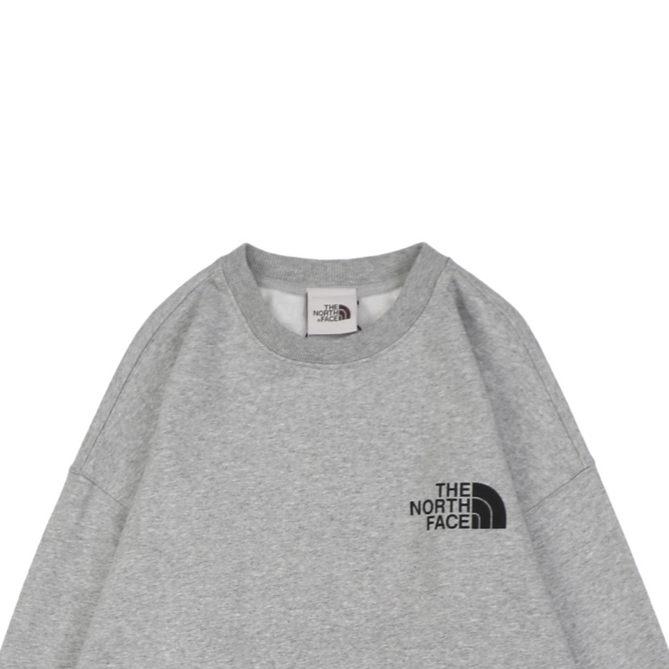 The North Face Logo Box Graphic Crewneck Sweatshirt Grey