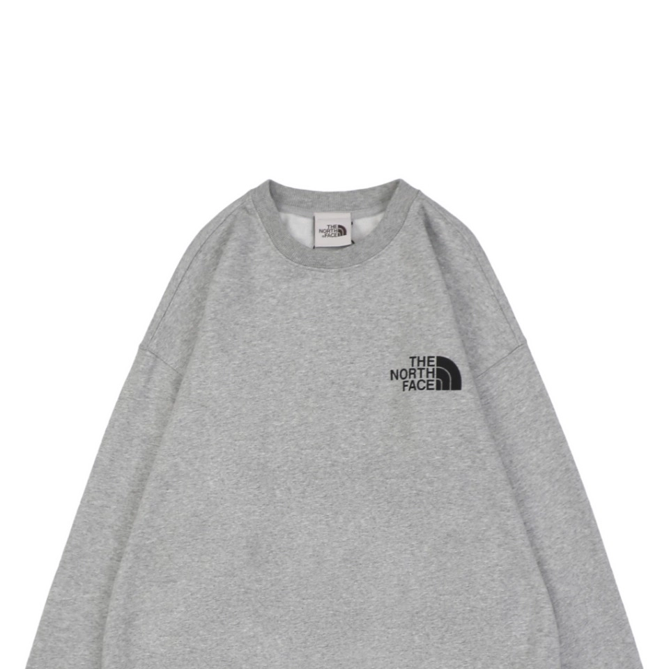 The North Face Logo Box Graphic Crewneck Sweatshirt Grey