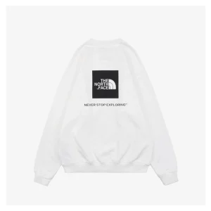 The North Face Logo Box Graphic Crewneck Sweatshirt White Back side