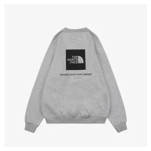The North Face Logo Box Graphic Crewneck Sweatshirt Grey Back side