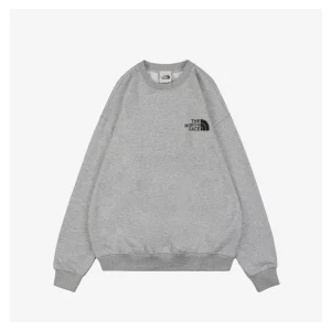The North Face Logo Box Graphic Crewneck Sweatshirt Grey Front side