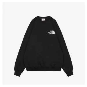 The North Face Logo Box Graphic Crewneck Sweatshirt Black Front side