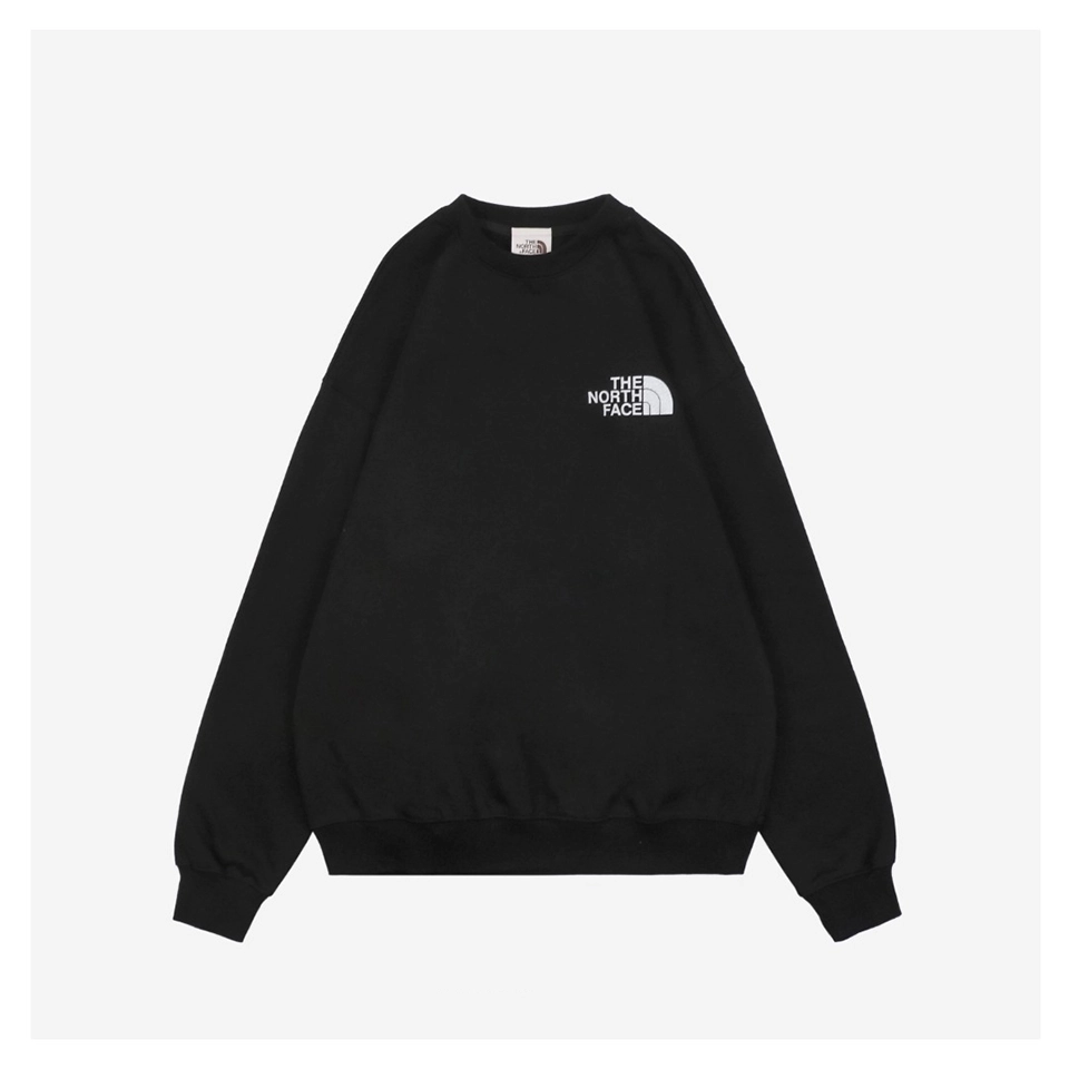 The North Face Logo Box Graphic Crewneck Sweatshirt Black Front side