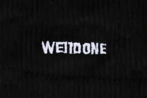 We11done Corduroy Embroidered Shirt Black Logo