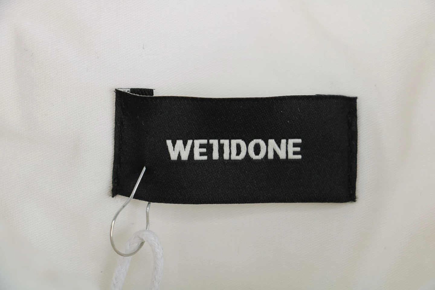 We11done Corduroy Embroidered Shirt White Logo tag