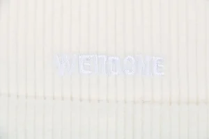 We11done Corduroy Embroidered Shirt White Logo