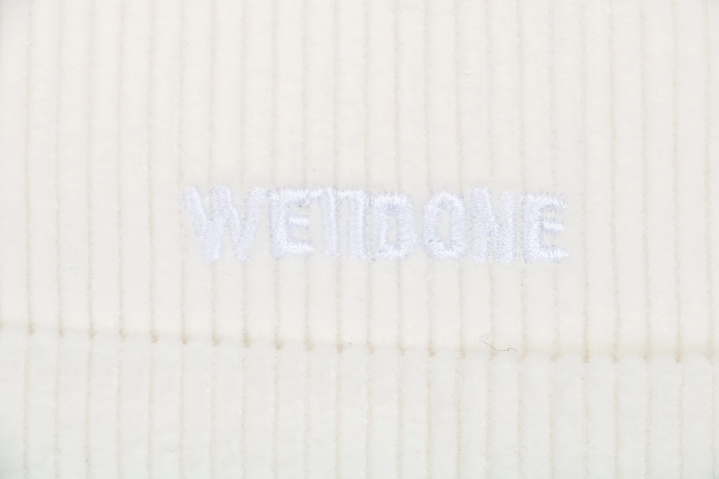 We11done Corduroy Embroidered Shirt White Logo