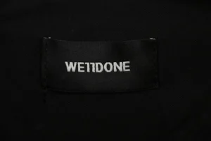 We11done Corduroy Embroidered Shirt Black Logo