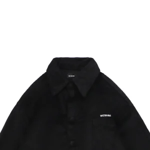 We11done Corduroy Embroidered Shirt Black