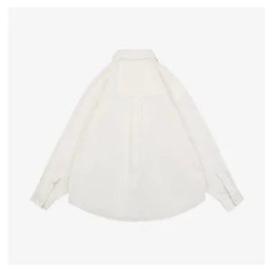 We11done Corduroy Embroidered Shirt White Back side