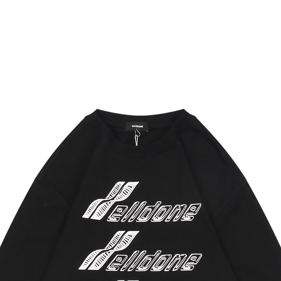 We11done Repetitive Hand-Drawn Logo Graphic Shirt