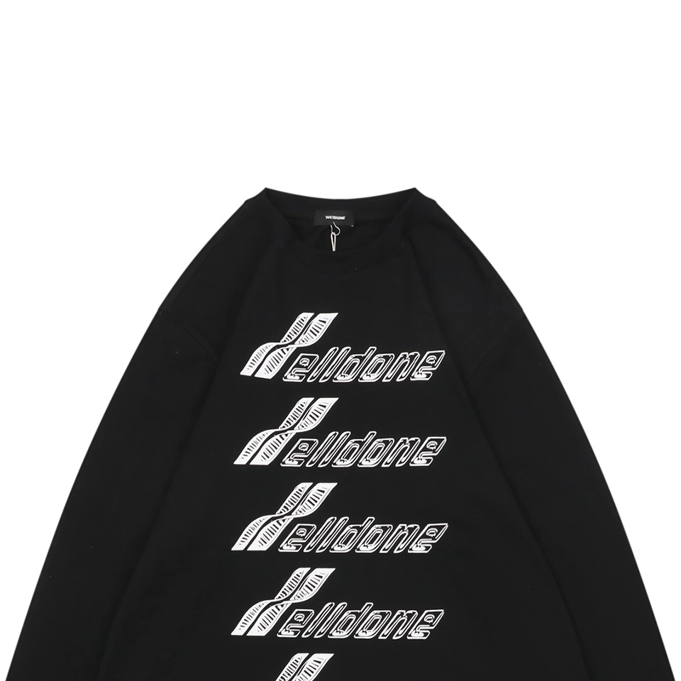 We11done Repetitive Hand-Drawn Logo Graphic Shirt