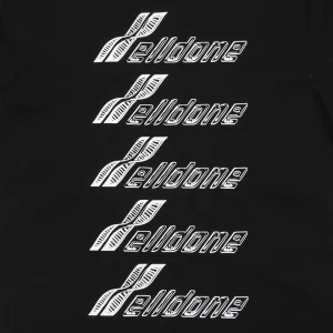 We11done Repetitive Hand-Drawn Logo Graphic Shirt Black Logo