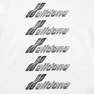 We11done Repetitive Hand-Drawn Logo Graphic Shirt White Logo