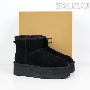 Wmns Classic Mini Platform Boot Sand Black