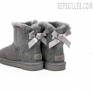 Wmns Mini Bailey Bow II Grey Heels