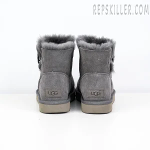 Wmns Mini Bailey Button II Boot Grey Heels