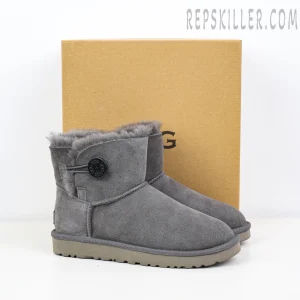 Wmns Mini Bailey Button II Boot Grey