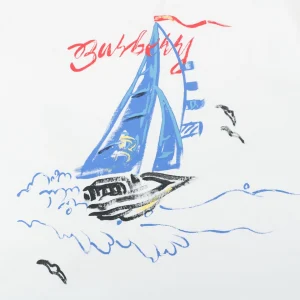 BBry Sailboat Graphic Shirt White Back side Print