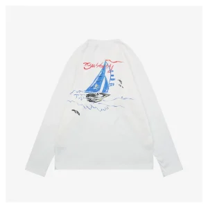 BBry Sailboat Graphic Shirt White Back side