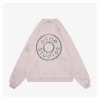 Acne Studios Distressed Circle Logo Crewneck Sweatshirt (Pink/Black)