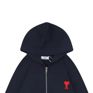 Ami Paris Heart Logo Embroidered Zip-Up Hoodie11.jpeg