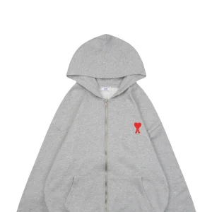 Ami Paris Heart Logo Embroidered Zip-Up Hoodie2.jpeg