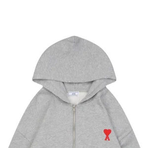 Ami Paris Heart Logo Embroidered Zip-Up Hoodie5.jpeg